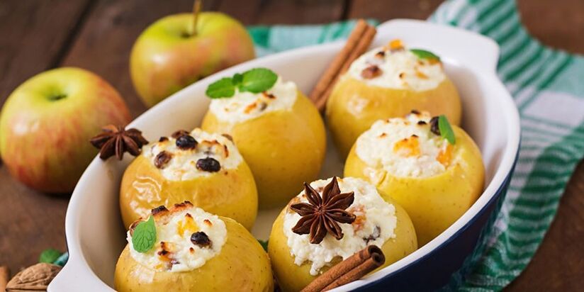 En ideale Dessert fir eng hypoallergen Ernährung - gebakene Äppel mat Gîte rural Kéis